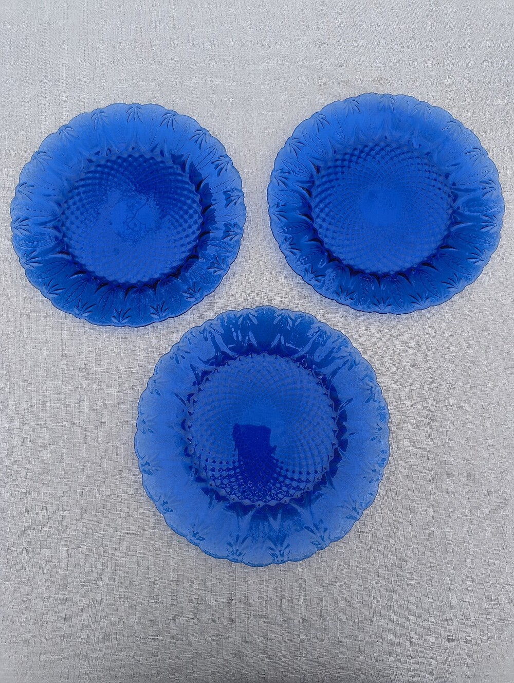 Set of 3 Avon Royal Sapphire Dinner Plates